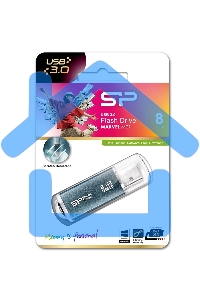 Флешка USB Silicon Power R/W 8 Gb Marvel M01 SP008 Gb,UF3M01V1B USB 3.0 синий