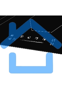 Встраиваемые электрические панели Monsher MHE 6012 Независимая стеклокерамическая варочная поверхность,Ширина 60 см, 4 зоны ускоренного нагрева,Электронное сенсорное управление,5 цифровых дисплеев, 9 уровней мощности, 1 двойная зона нагрева, таймер, индик