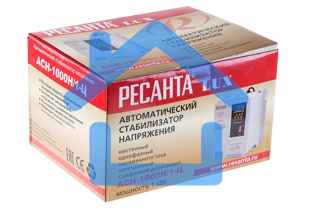 Стабилизатор напряжения Ресанта АСН-1000Н/1-Ц электронный однофазный серый