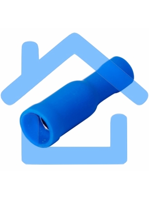 Разъем штекерный изолированный гнездо 4 мм 1.5-2.5 мм² (РШи-м 2.5-4/РШИм 2-5-4 ) синий Rexant