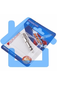 Переходник аудио (штекер 6,3 мм стерео - гнездо 3,5мм стерео), металл, Rexant