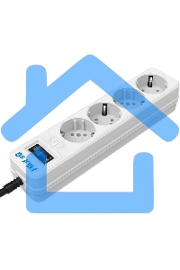 Сетевой фильтр ZIS PILOT Surge protector Pilot SG5 5 outlets (GP), 10A / 2.2kVt, automatic circuit-breaker, 10 m