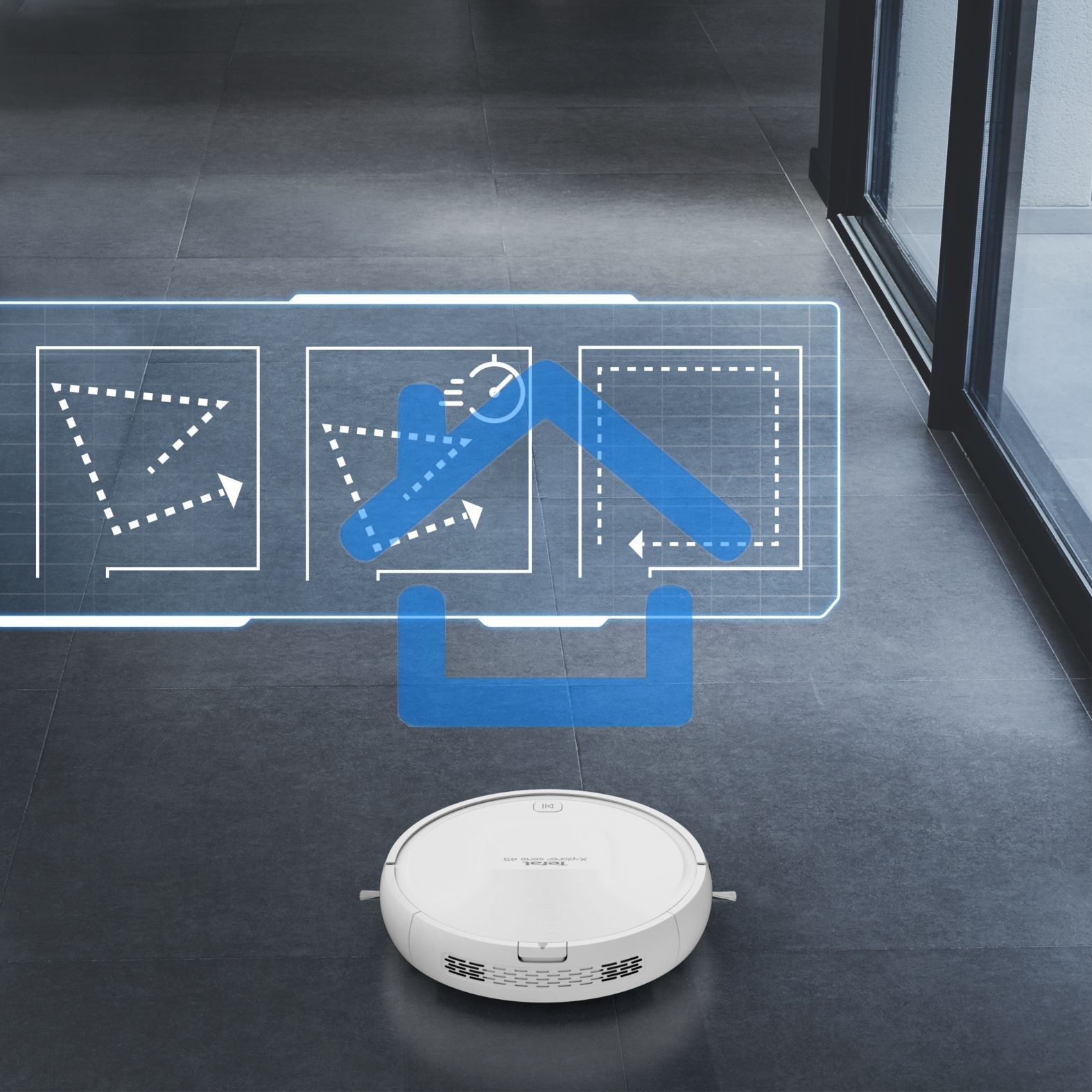 Робот-пылесос Tefal RG8227WH белый, 2600 мА·ч Li-Ion, уборка сухая, пылесборник контейнер 0.44 л