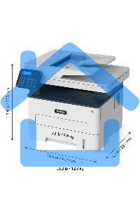 МФУ лазерное Xerox B225 (B225V_DNI), A4, ч/б, печ. до 34 стр/мин., скан. до 23 стр/мин. (ч/б) 7 стр/мин. (цвет), 600x600dpi, USB, RJ-45, Wi-Fi