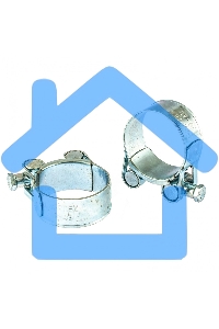 Хомуты металлические, силовые 40-43 мм, ширина 20 мм, шарнирные, W1, 2 шт. Сибртех