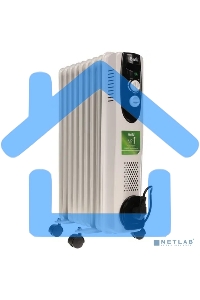 Обогреватель масляный Ballu Classic BOH/CL-09WRN (9 секций), белый, 2000 Вт, 25 м2, термостат