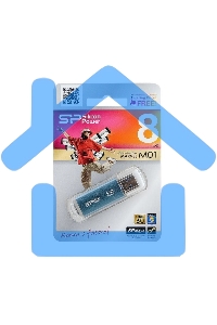 Флешка USB Silicon Power R/W 8 Gb Marvel M01 SP008 Gb,UF3M01V1B USB 3.0 синий