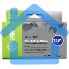 Картридж струйный Cactus CS-EPT1291 (T1291) черный (15 мл) для Epson Stylus Office B42/BX305/BX305F/BX320/BX525/BX625/SX420/SX425/SX525/SX620