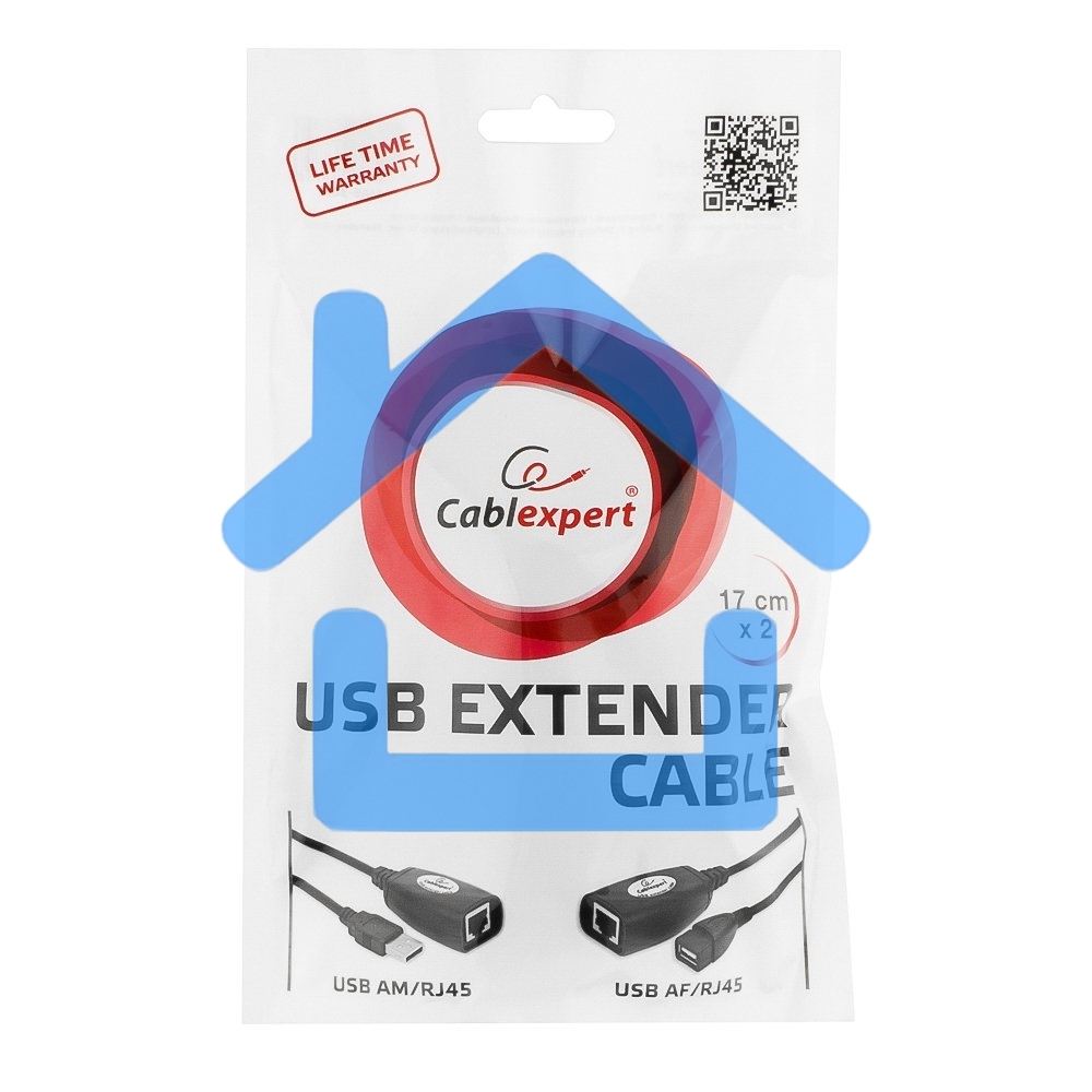 Кабель Gembird UAE-30M USB 2.0 кабель удлинительный AM/AF/RJ45Fx2 по витой паре