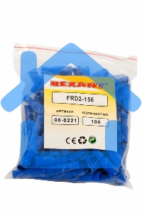 Разъем штекерный изолированный гнездо 4 мм 1.5-2.5 мм² (РШи-м 2.5-4/РШИм 2-5-4 ) синий Rexant