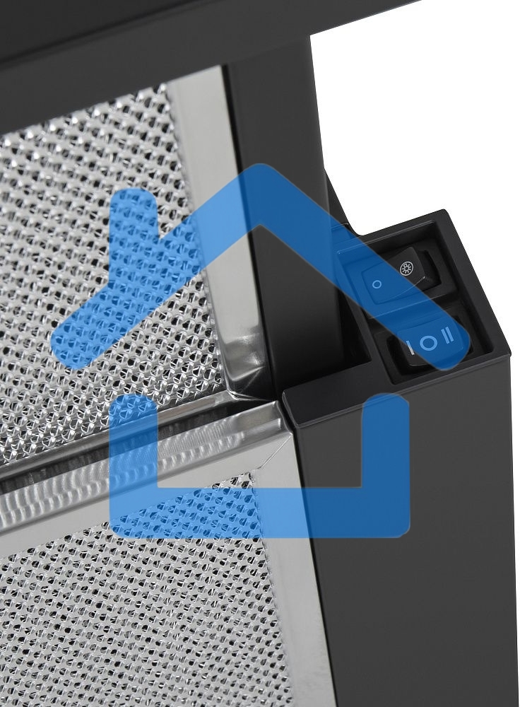 Вытяжка встраиваемая Maunfeld VS Light 50 черный, 50 см, 520 куб. м/ч, 56 дБ