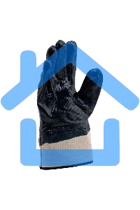 Перчатки трикотажные с обливом из бутадиен-нитрильного каучука, крага, L Сибртех