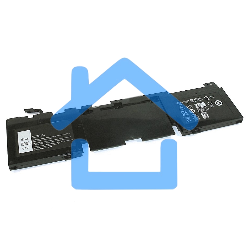 Аккумуляторная батарея для ноутбука Dell Alienware 13 R1 14.8V 51Wh