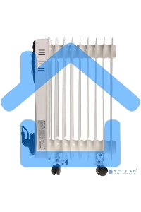 Обогреватель масляный Ballu Classic BOH/CL-09WRN (9 секций), белый, 2000 Вт, 25 м2, термостат