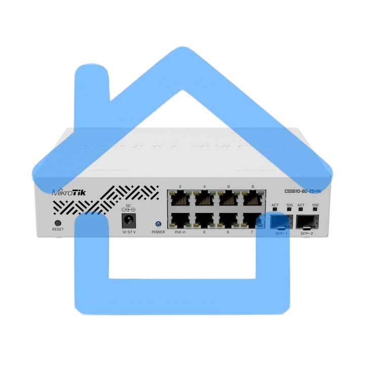 Коммутатор MikroTik CSS610-8G-2S+IN