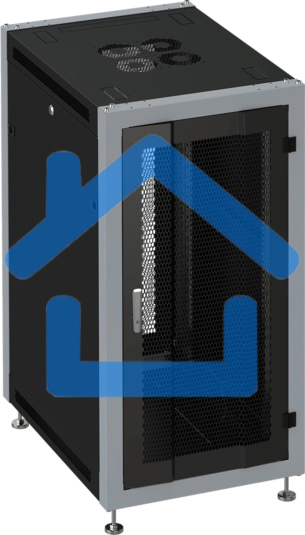 Шкаф коммутационный Sysmatrix (SL 6622.933 ) напольный 22U 600x600мм пер.дв.перфор. задн.дв.перфор. 800кг черный 51кг 180град. IP20