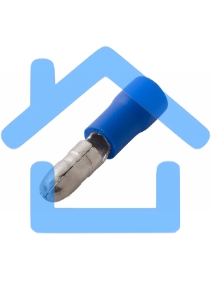 Разъем штекерный изолированный штекер 4 мм 1.5-2.5 мм² (РШи-п 2.5-4/РШИп 2-5-4) синий Rexant