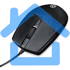 Мышь проводная Oklick 147M черный, 1600 dpi, PS/2, кнопки - 3