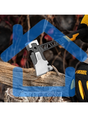 Топор цельнокованый Denzel 600 г, двухкомпонентная обрезиненная рукоятка