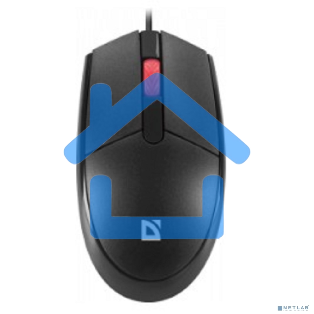 Мышь проводная Defender Delta MM-523 черный, 1000 dpi, USB, кнопки - 3