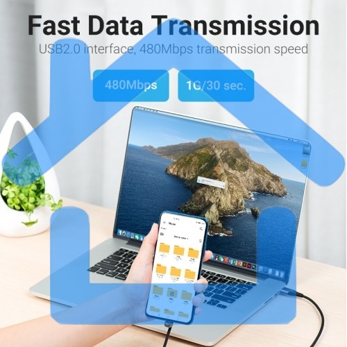 Кабель Vention USB 2.0 CM/AM 5A - 2м. U-образный