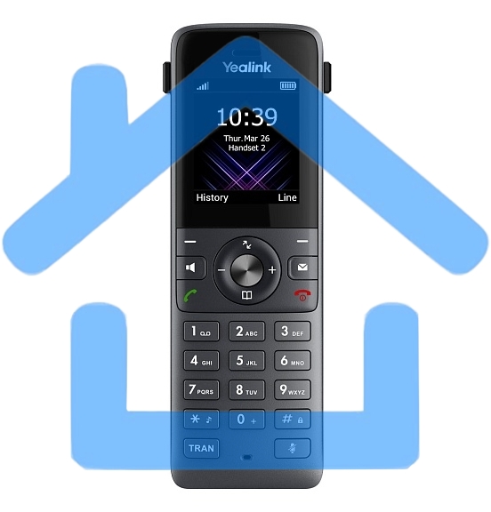Система YEALINK W74P (база W70B+трубка W74H) до 10 SIP-аккаунтов, до 10 трубок на базу, до 20 вызовов, шт