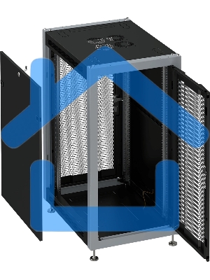 Шкаф коммутационный Sysmatrix (SL 6622.933 ) напольный 22U 600x600мм пер.дв.перфор. задн.дв.перфор. 800кг черный 51кг 180град. IP20