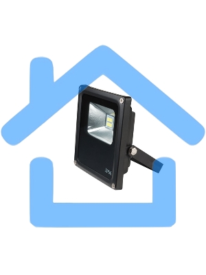 Прожектор светодиодный VOLPE ULF-Q507 10W/DW IP65 175-265В черный 10Вт LED IP65 128x120x40мм 6500К