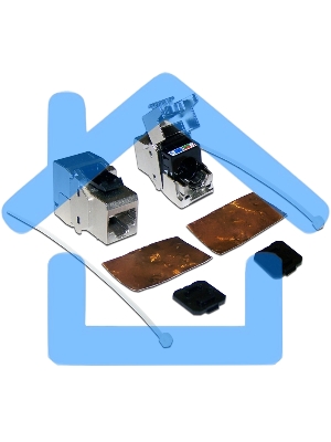 Модуль Keystone, RJ45, кат.6A, STP, 180 градусов