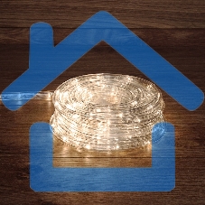 Дюралайт Neon-night LED фиксинг (2W), 24 LED/м, теплый белый, 10 м