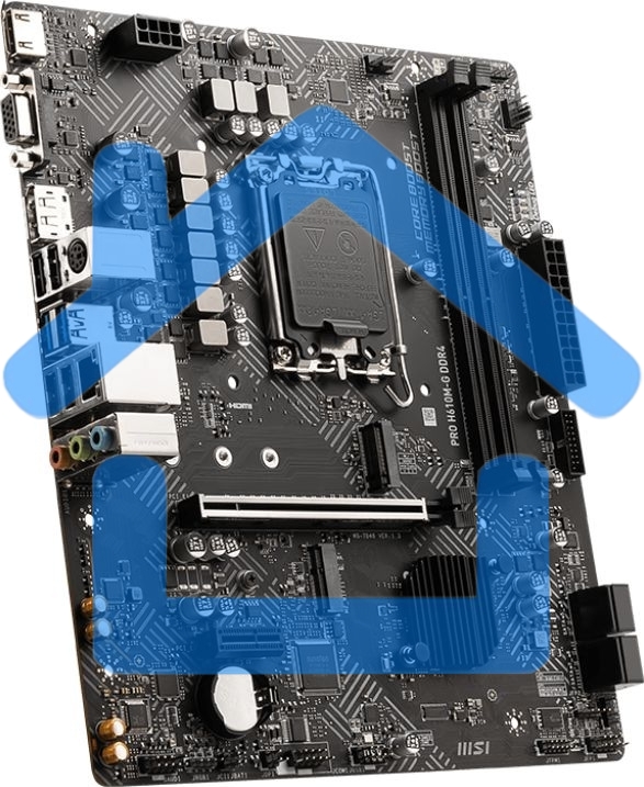 Материнская плата MSI PRO H610M-G, LGA 1700, Intel H610, 2xDDR5, 4xSATA, 1xM.2, 1xPCIe 4.0 x16, 1xPCIe 3.0 x1, 1xHDMI, 1xDP, 1xVGA, 1xRJ45 1Gb, 2xUSB-A 3.2 Gen 1, 4xUSB-A 2.0, 3x3.5мм, 7.1, mATX