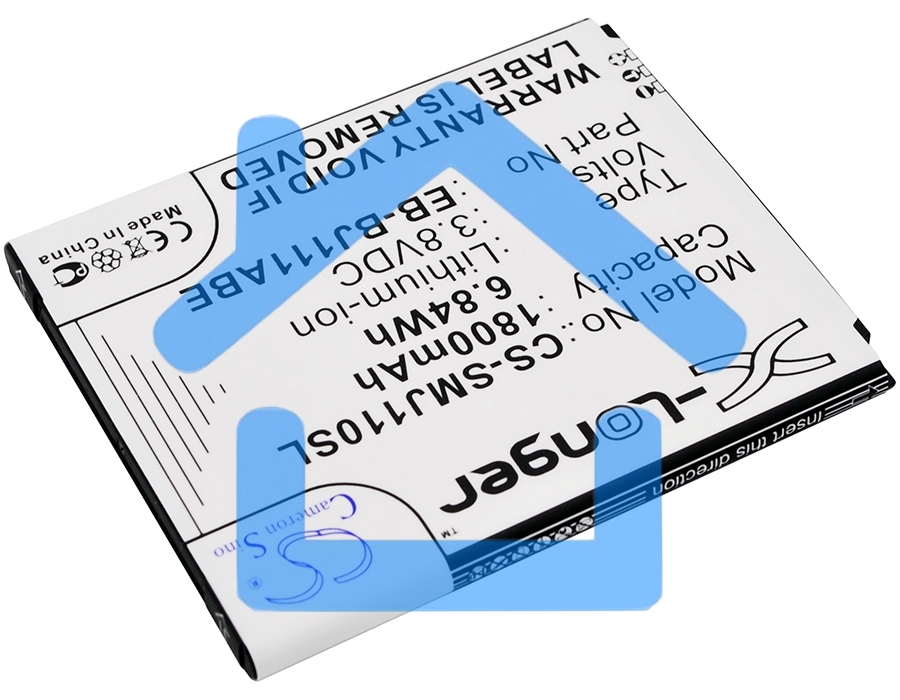 Аккумулятор CameronSinoCS-SMJ110SL EB-BJ111ABE для Samsung Galaxy J1 Ace, J1 Ace Neo 3.8V / 1800mAh / 6.84Wh