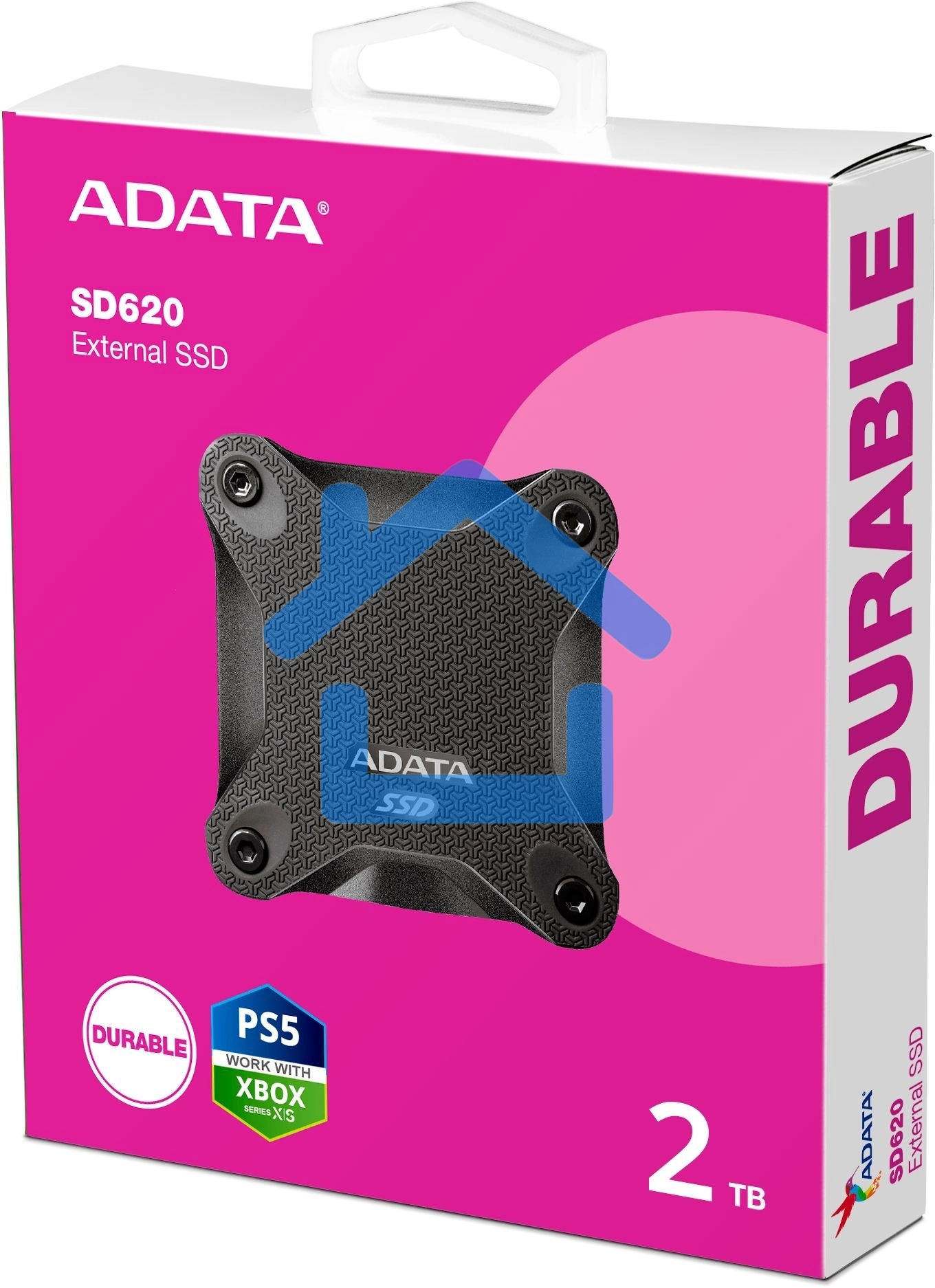 Внешний SSD ADATA SD620, 2TB, USB 3.2 Gen 2 Type-A, R/W 550/480, черный
