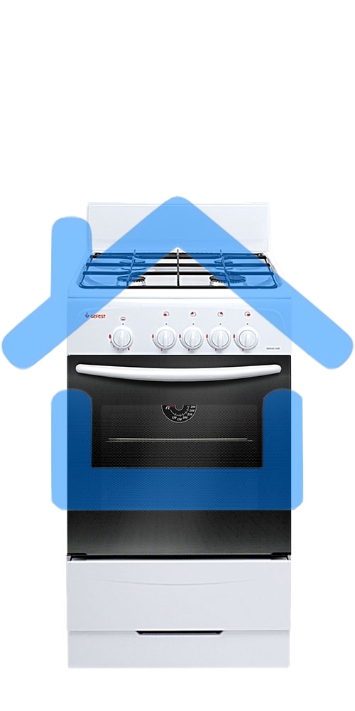 Плита газовая Gefest ПГ 3200-08 К33 белый, конфорок 4 шт, духовка 42 л, 50 см x 85 см x 53 см