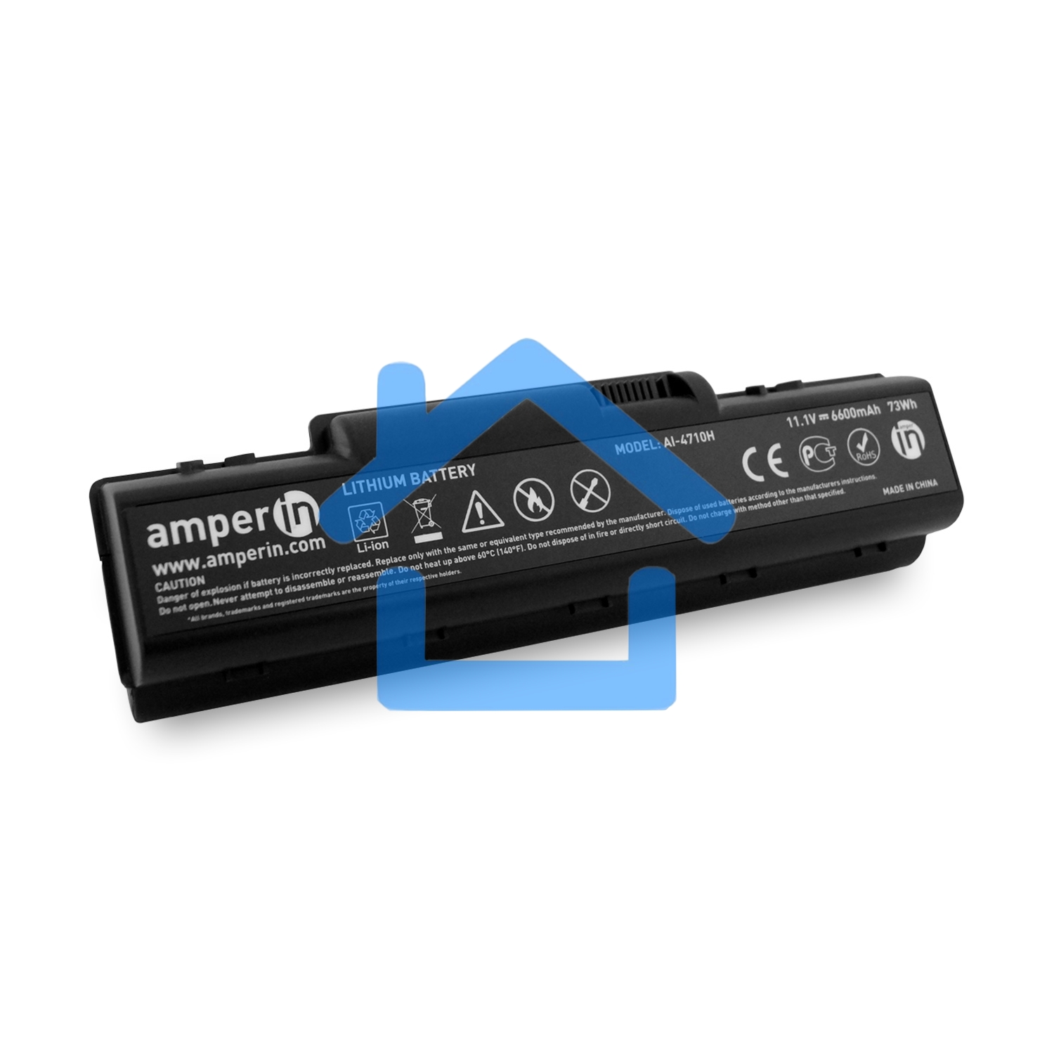 Аккумуляторная батарея Amperin для ноутбука Acer Aspire 2930 11.1V 6600mAh 73Wh