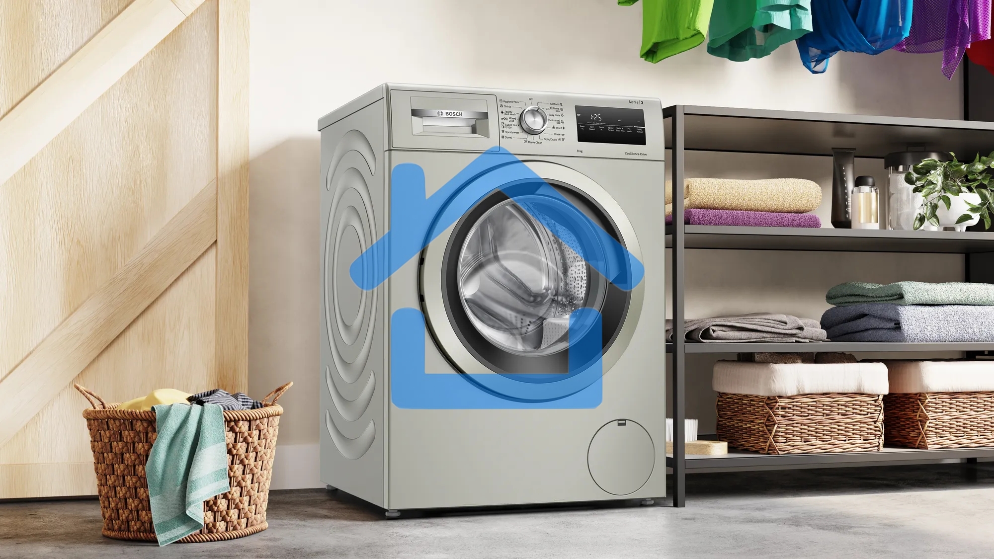 Стиральная машина Bosch WAN2420XME серебристый, загрузка фронтальная 8 кг, 1200 об/мин., класс: А+++