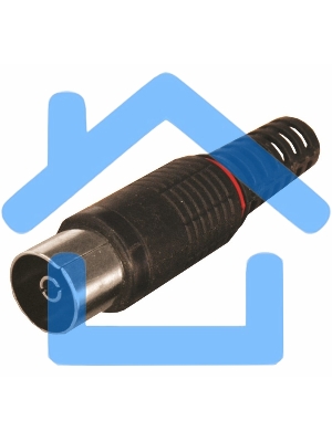 Разъем гнездо TV без пайки черный PROCONNECT