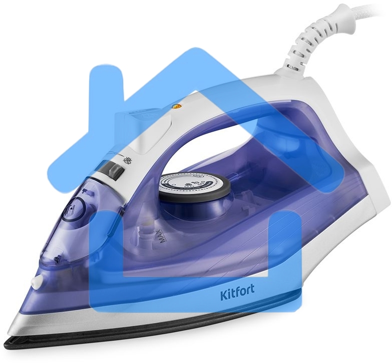 Утюг Kitfort KT-2603 1300Вт белый/фиолетовый
