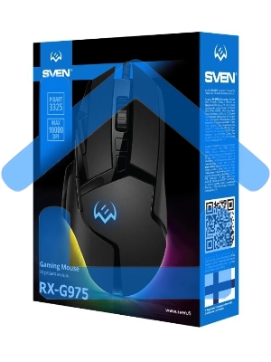 Мышь проводная SVEN RX-G975 черный, 10000 dpi, USB, кнопки - 10