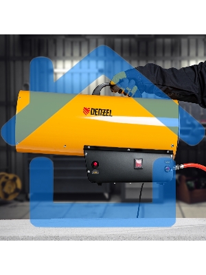 Газовая тепловая пушка Denzel GHG-50, 50 кВт, 1400 м3/ч, пропан-бутан