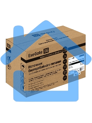 Источник бесперебойного питания (инвертор, синус, для котла) ExeGate SineTower SN-600.LCD.AVR.2SH 600VA/360W, чистая синусоида, LCD дисплей, AVR, 2*Schuko, линейно-интерактивный, черный