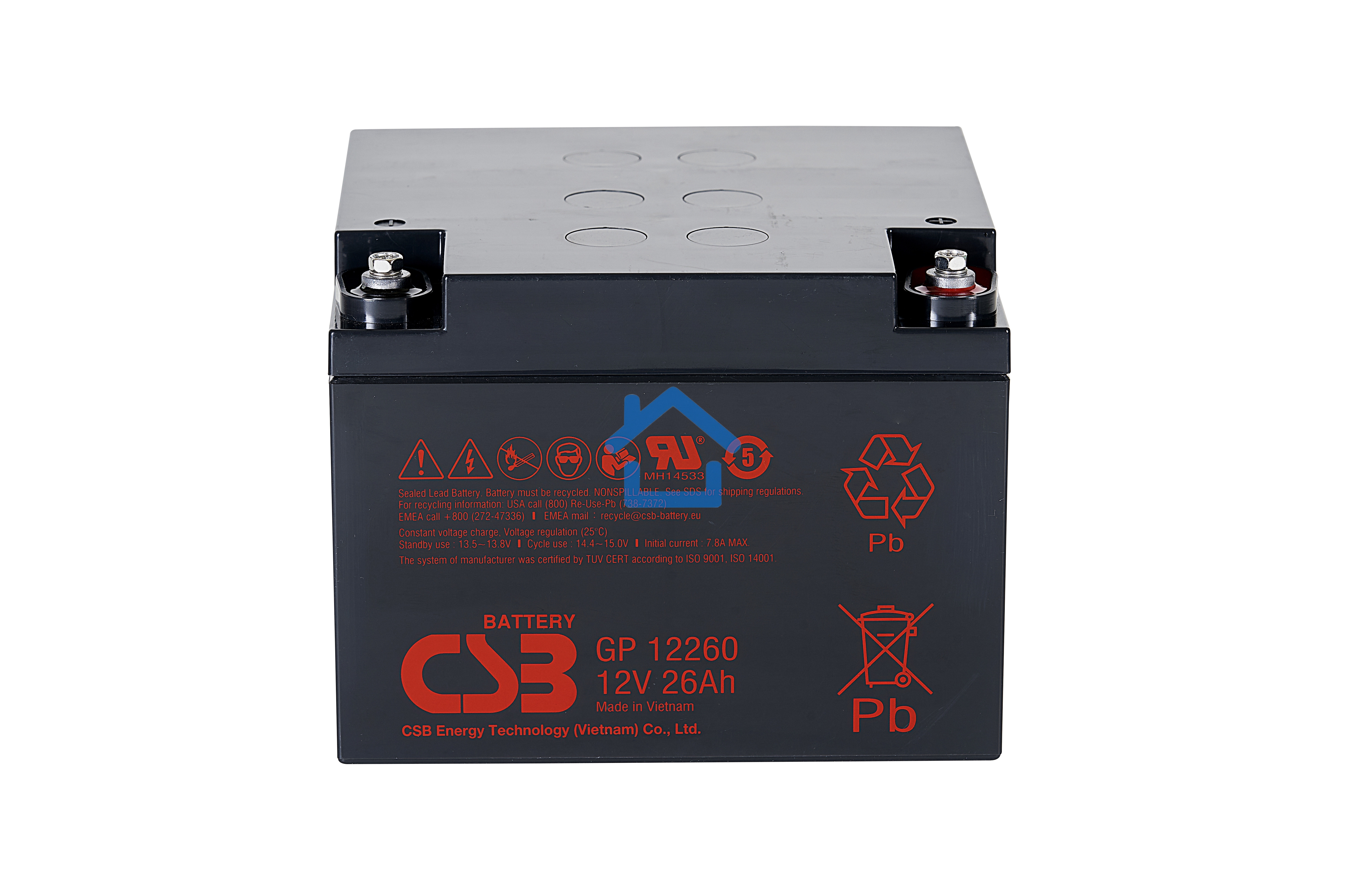 Батарея CSB GP-12260 (12V, 26Ah) для UPS клеммы F2