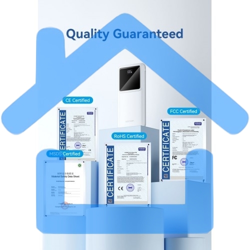 Портативный аккумулятор Vention 10000mAh(M/C-A/A)22.5W белый с LED Дисплеем