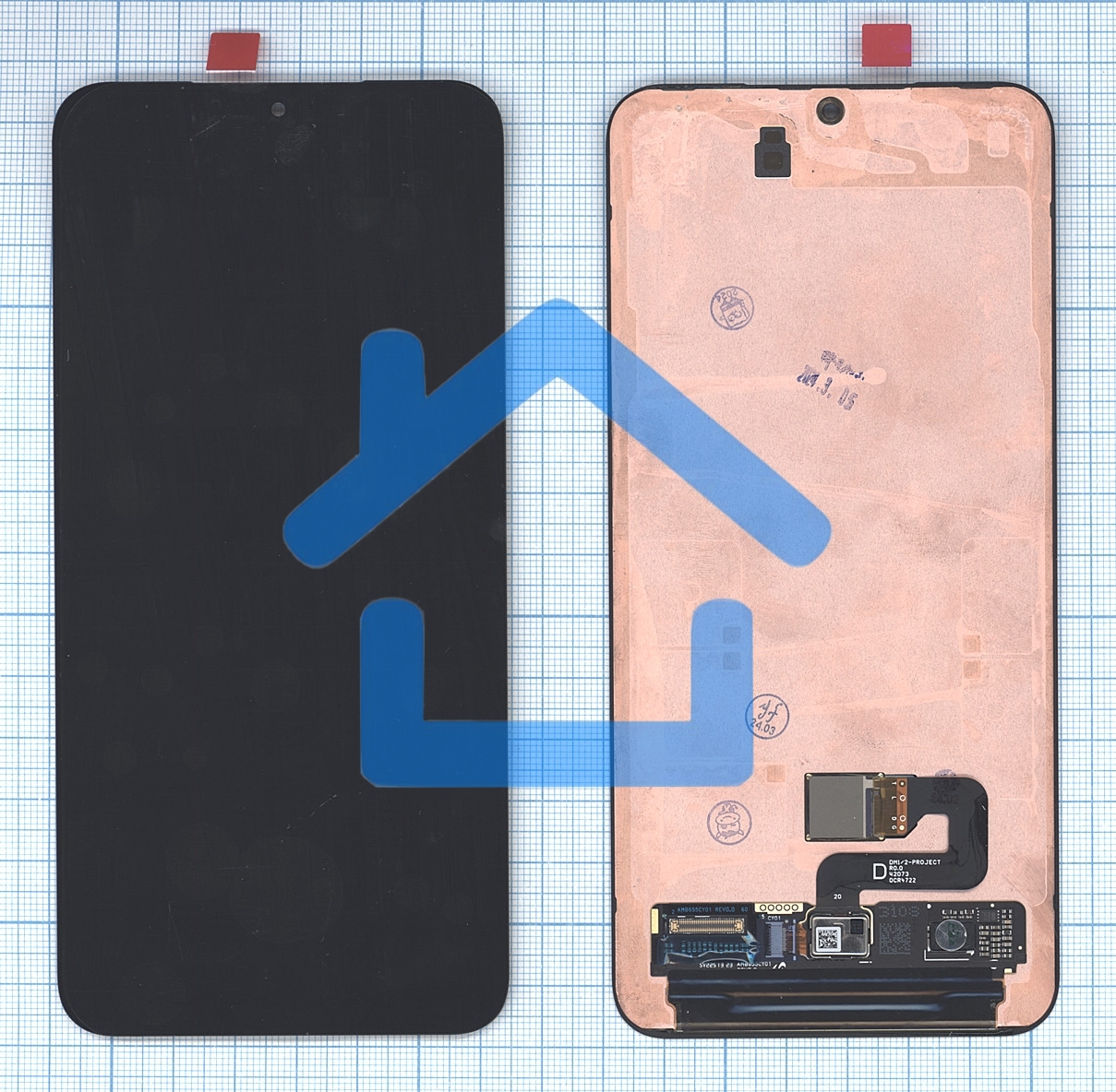 Дисплей для Samsung Galaxy S23 Plus SM-S916B в сборе с тачскрином черный orig