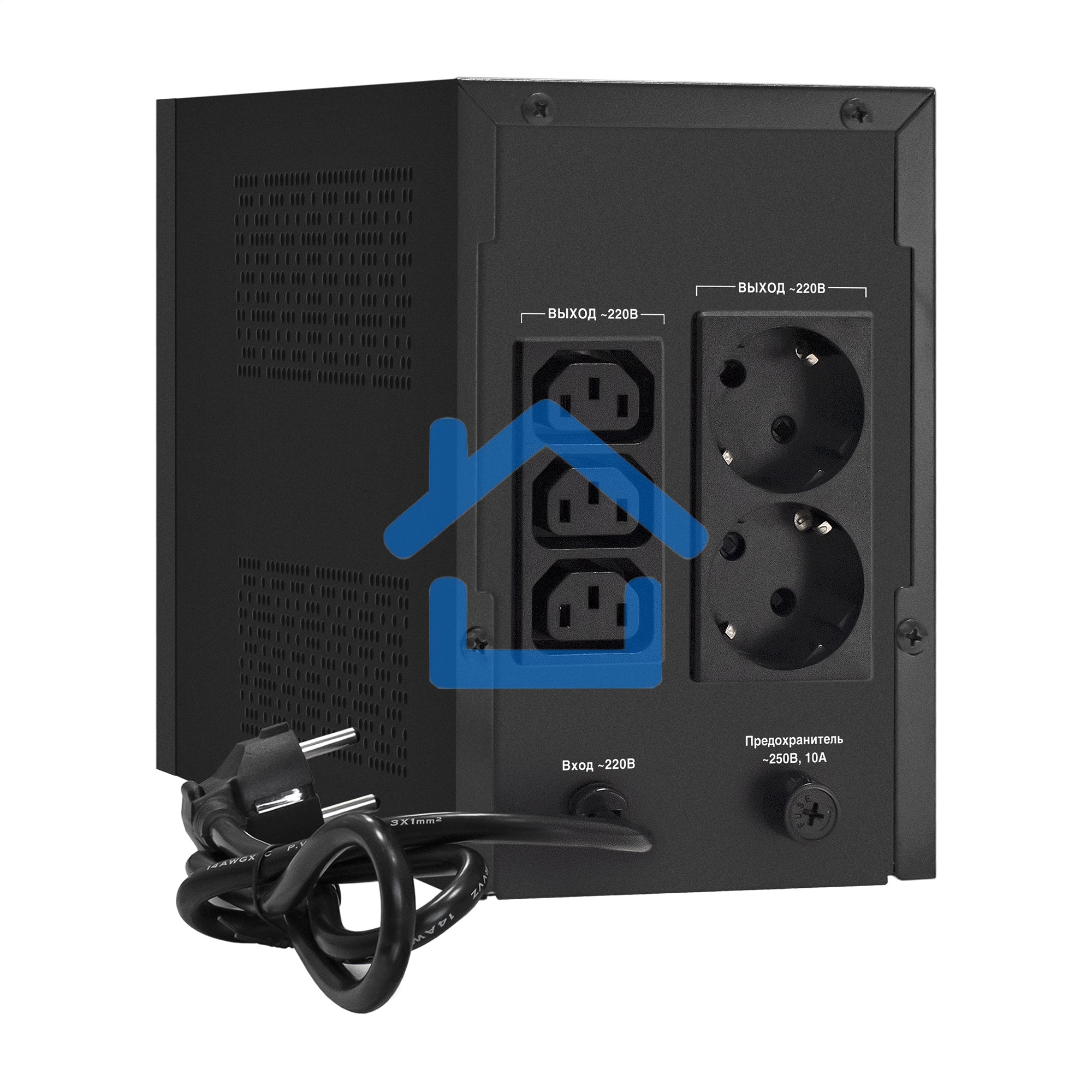 Источник бесперебойного питания ExeGate EX292801RUS SpecialPro UNB-1600.LED.AVR.2SH.3C13 1600VA/950W, LED, AVR, 2*Schuko+3*C13, съемн.кабель, металлический корпус, черный