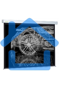 Экран Cactus 206x274см Wallscreen CS-PSW-206x274 4:3 настенно-потолочный рулонный белый