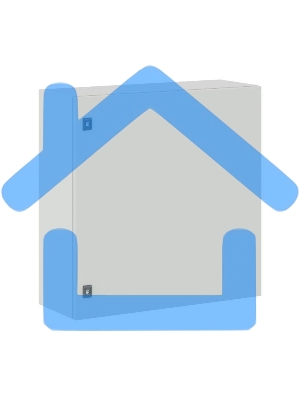 Шкаф ST с монтажной платой 800х800х300мм от IP65-до IP66 IK10 ДКС R5ST0883