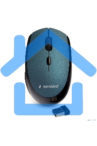 Мышь беспроводная Gembird MUSW-354-B синий, 1600 dpi, радиоканал, USB, кнопки - 4