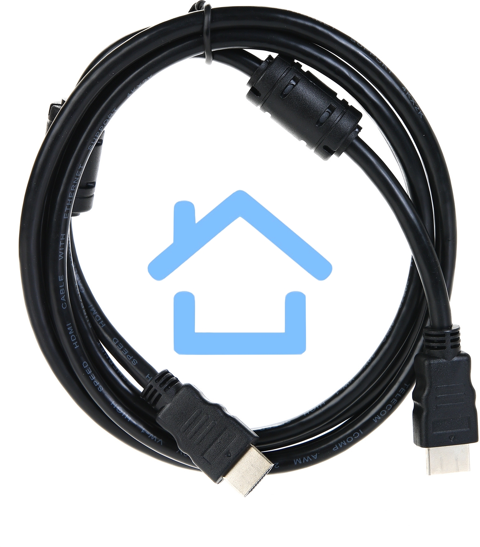Кабель Telecom HDMI-19M --- HDMI-19M ver 2.0+3D/Ethernet,2 фильтра 2m <TCG200F-2M> 