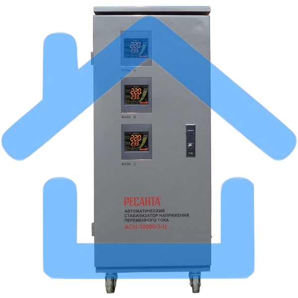 Стабилизатор напряжения Ресанта АСН-30000/3-Ц трехфазный серый (63/4/18)